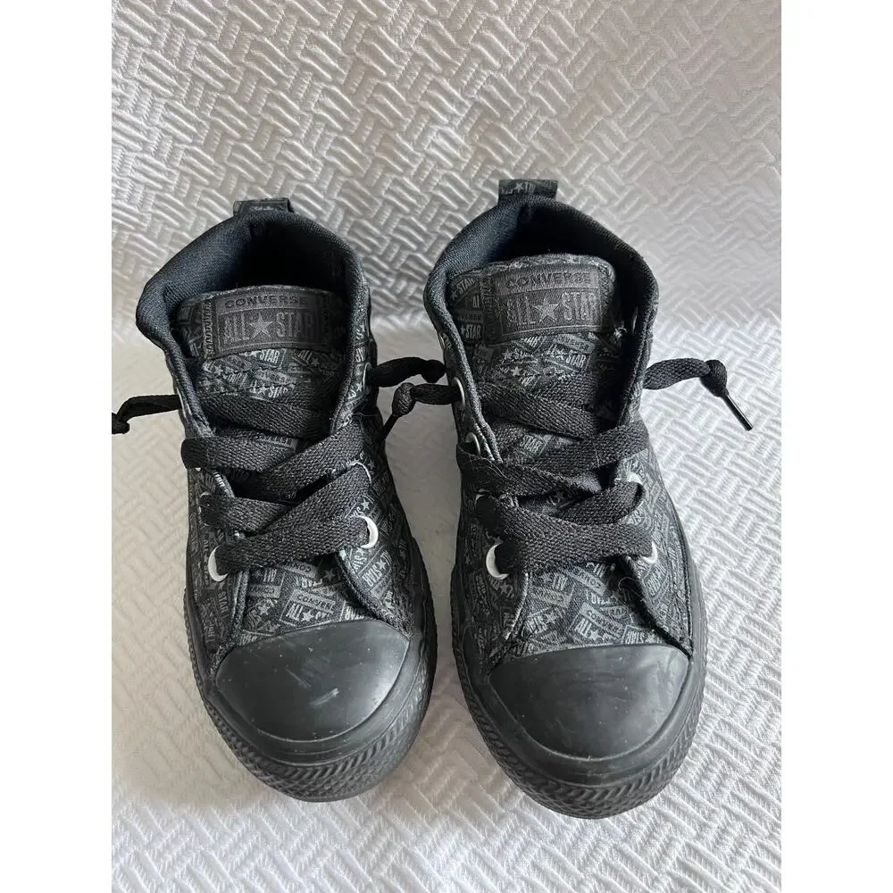 Converse Chuck Taylor All Star Street Black Gray Youth Sz 13 License Plate